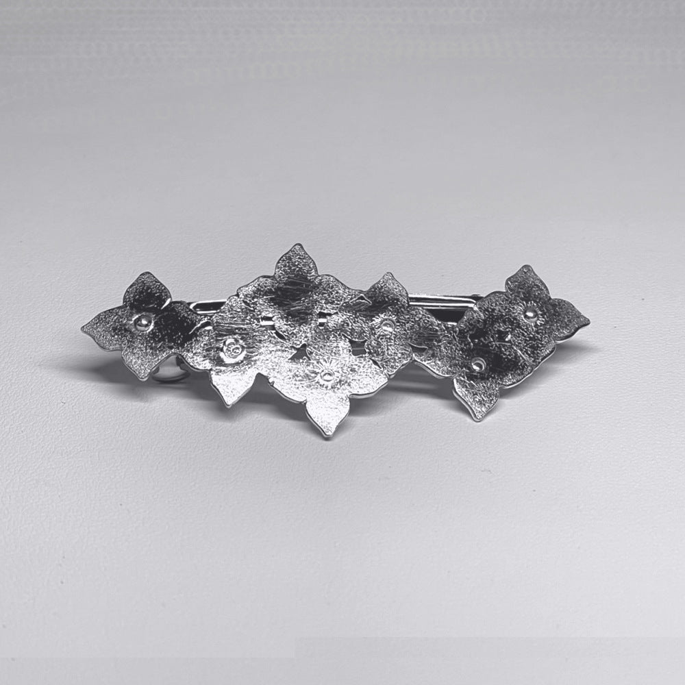 Pure Silver Barrette Hydrangea