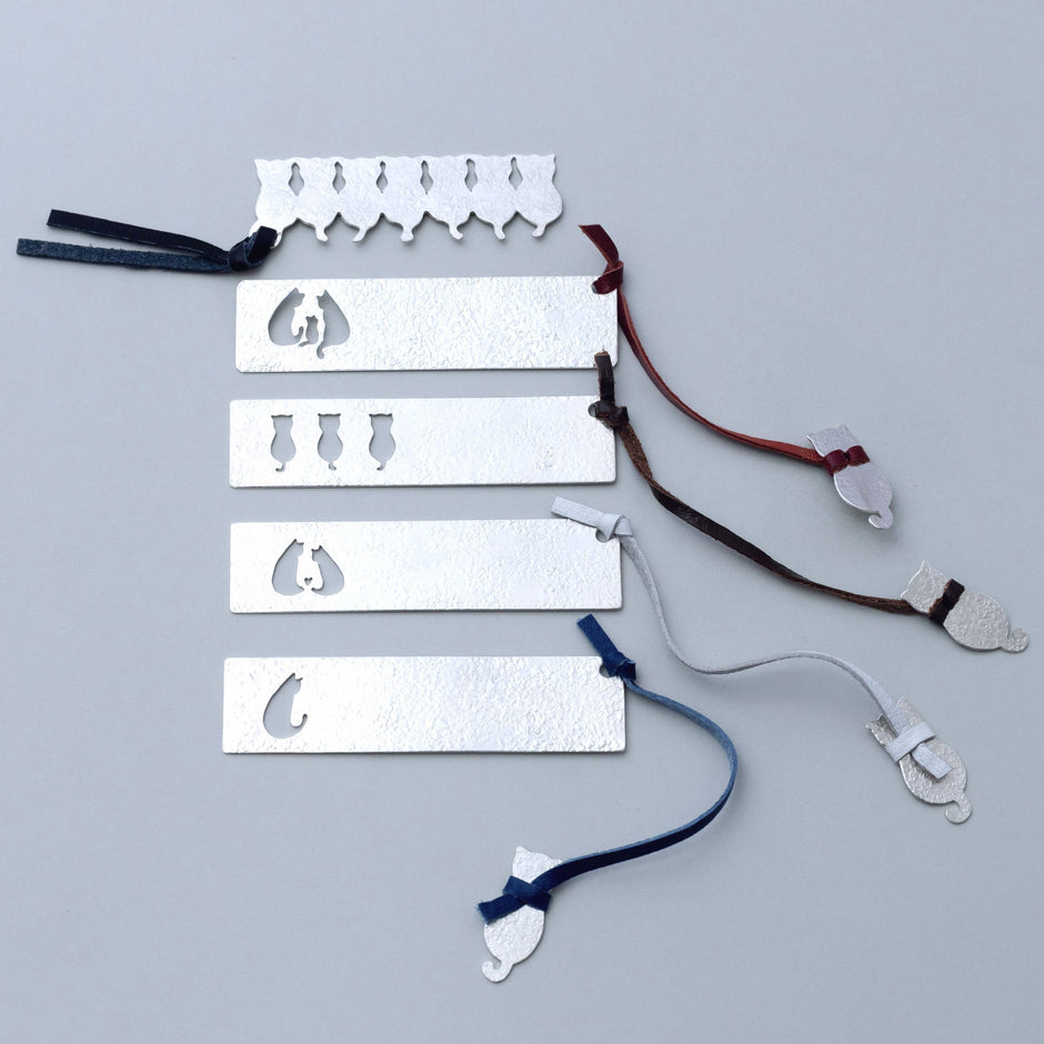 Pure Silver Bookmark Cat Story