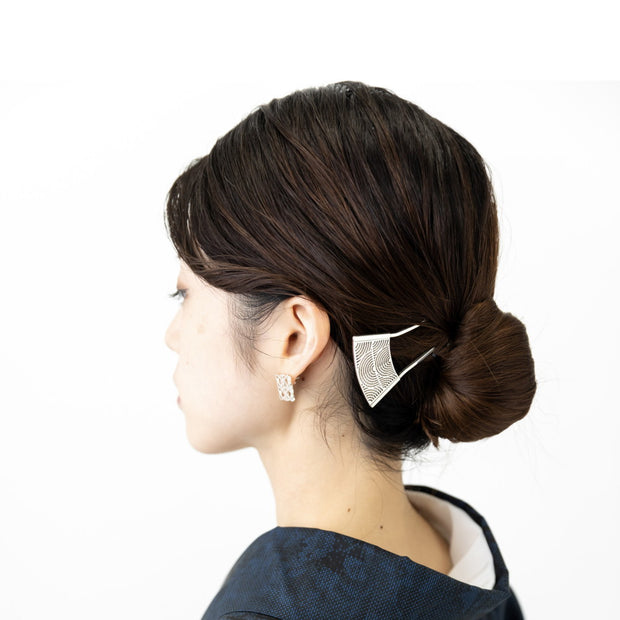 銀製 かんざし ジャルダン【石庭】