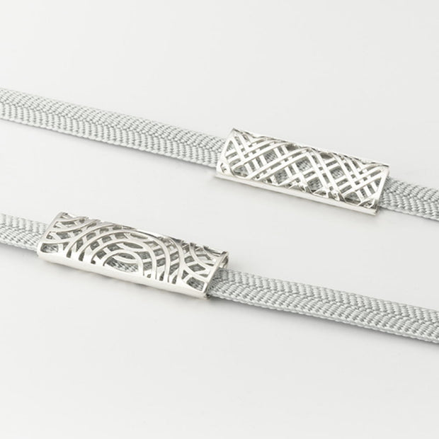 銀製 帯留 ジャルダン【石庭】