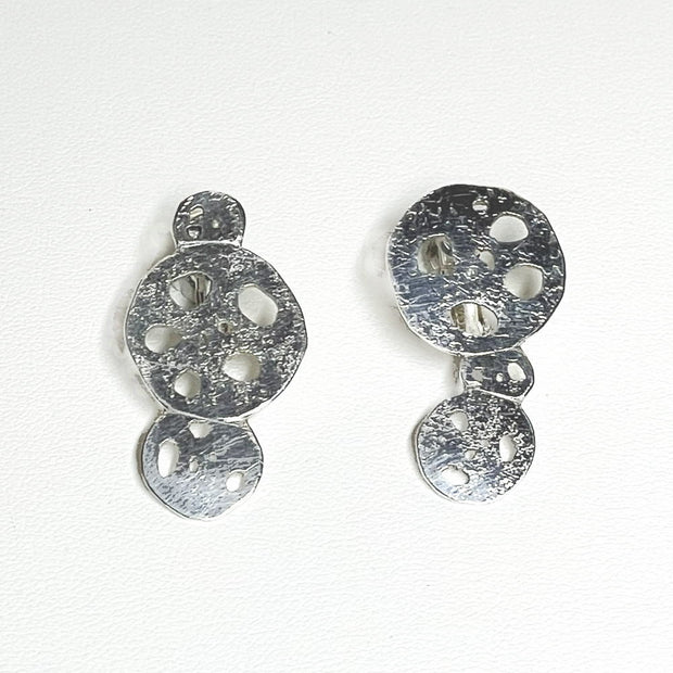 Lotus root earrings, 3 strands