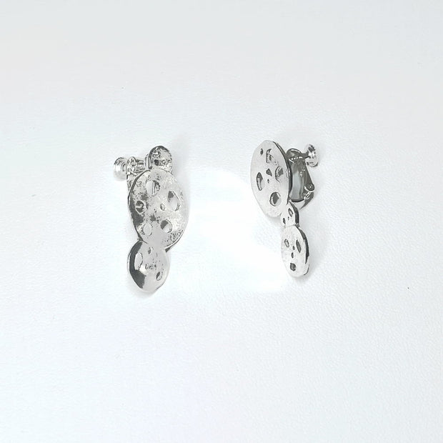 Lotus root earrings, 3 strands