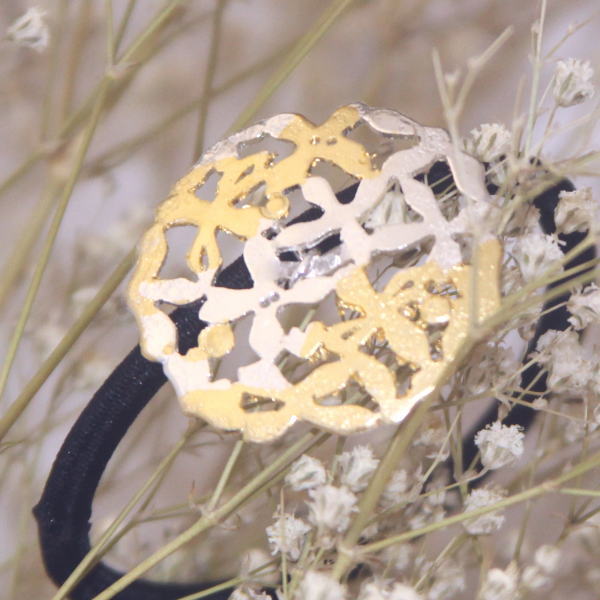 Pure Silver Hair Tie, Osmanthus