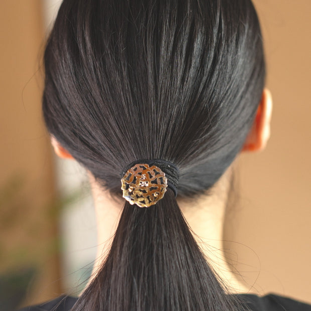 Pure Silver Hair Tie, Osmanthus