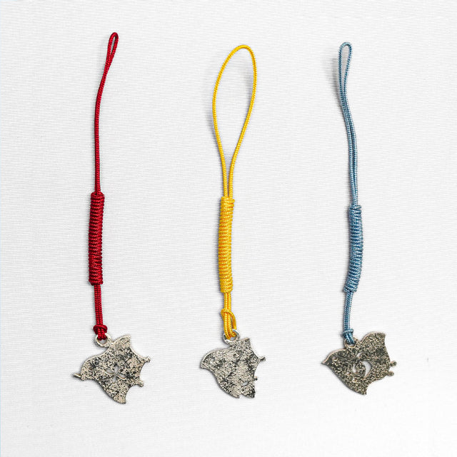 Pure silver Chidori netsuke