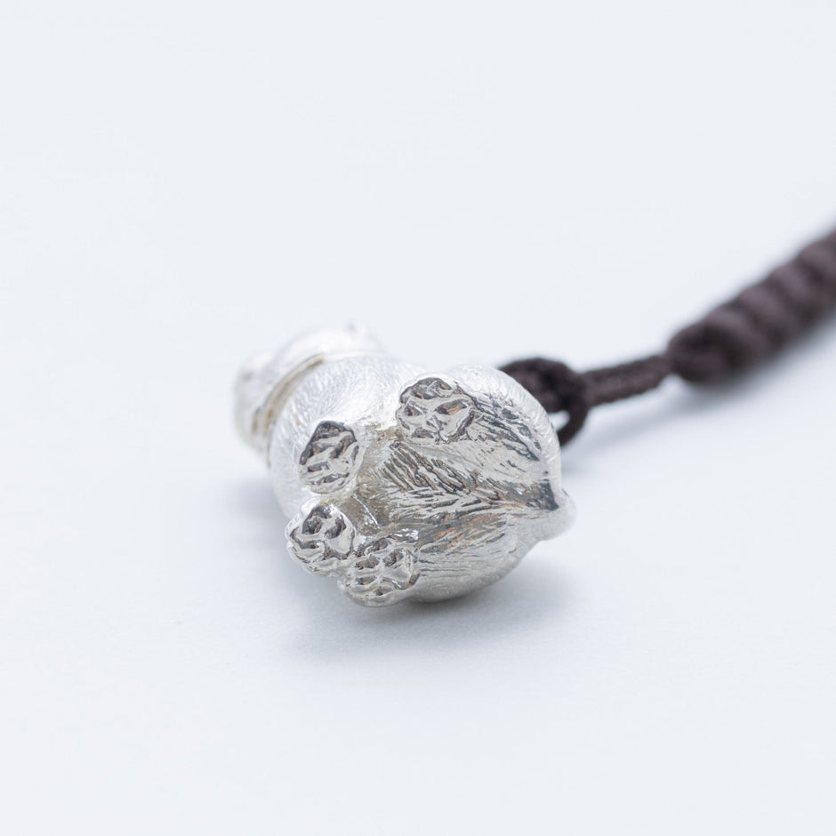 Silver Puppy Netsuke