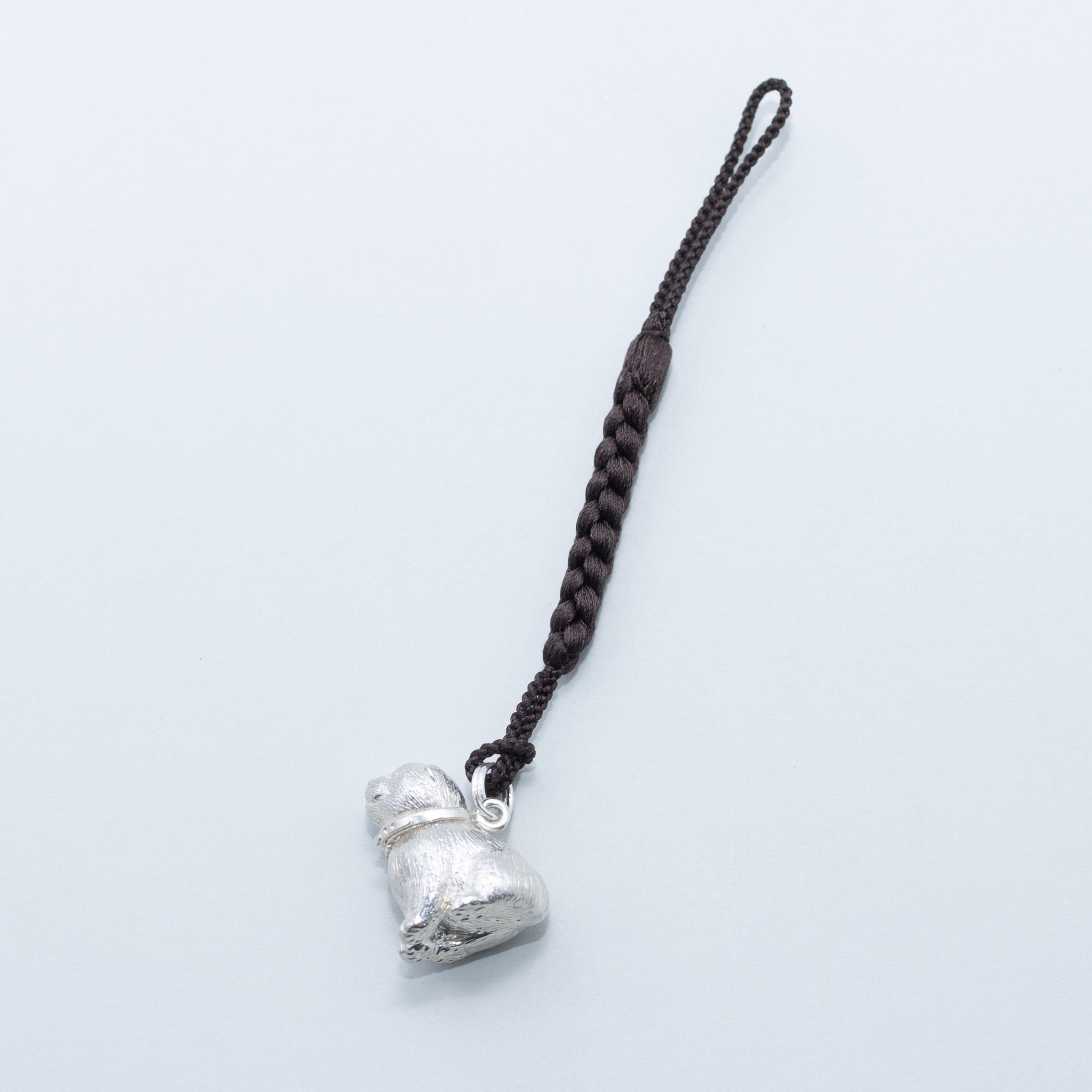 Silver Puppy Netsuke