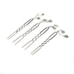 Silver flower hairpin