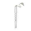 Silver flower hairpin