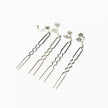 Silver flower hairpin