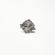 Cloud Brocade (cherry blossom and maple) silver obi clip
