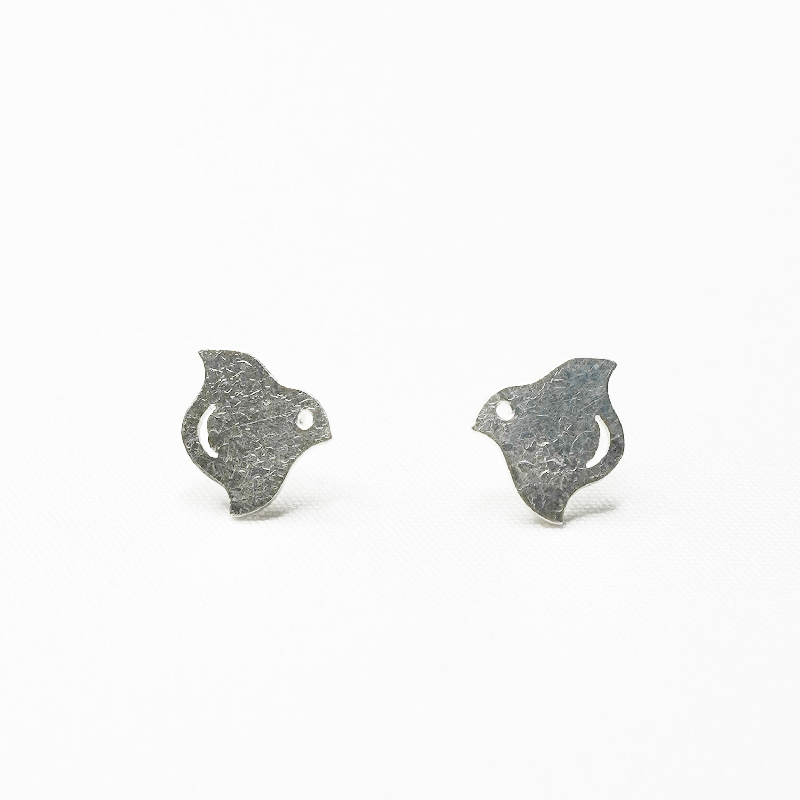 Silver Houndstooth Earrings
