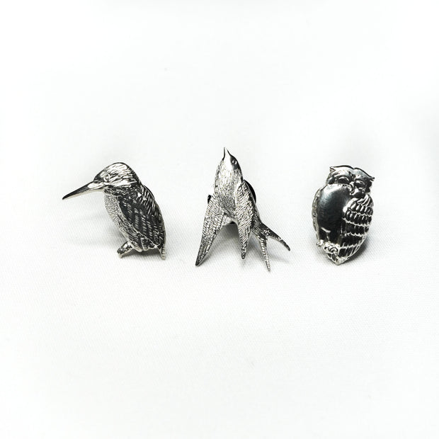 Pin badges and tie tacks - 3 bird designs