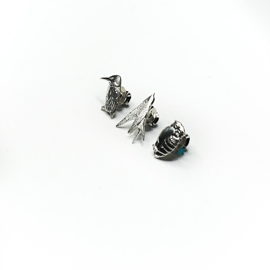 Pin badges and tie tacks - 3 bird designs