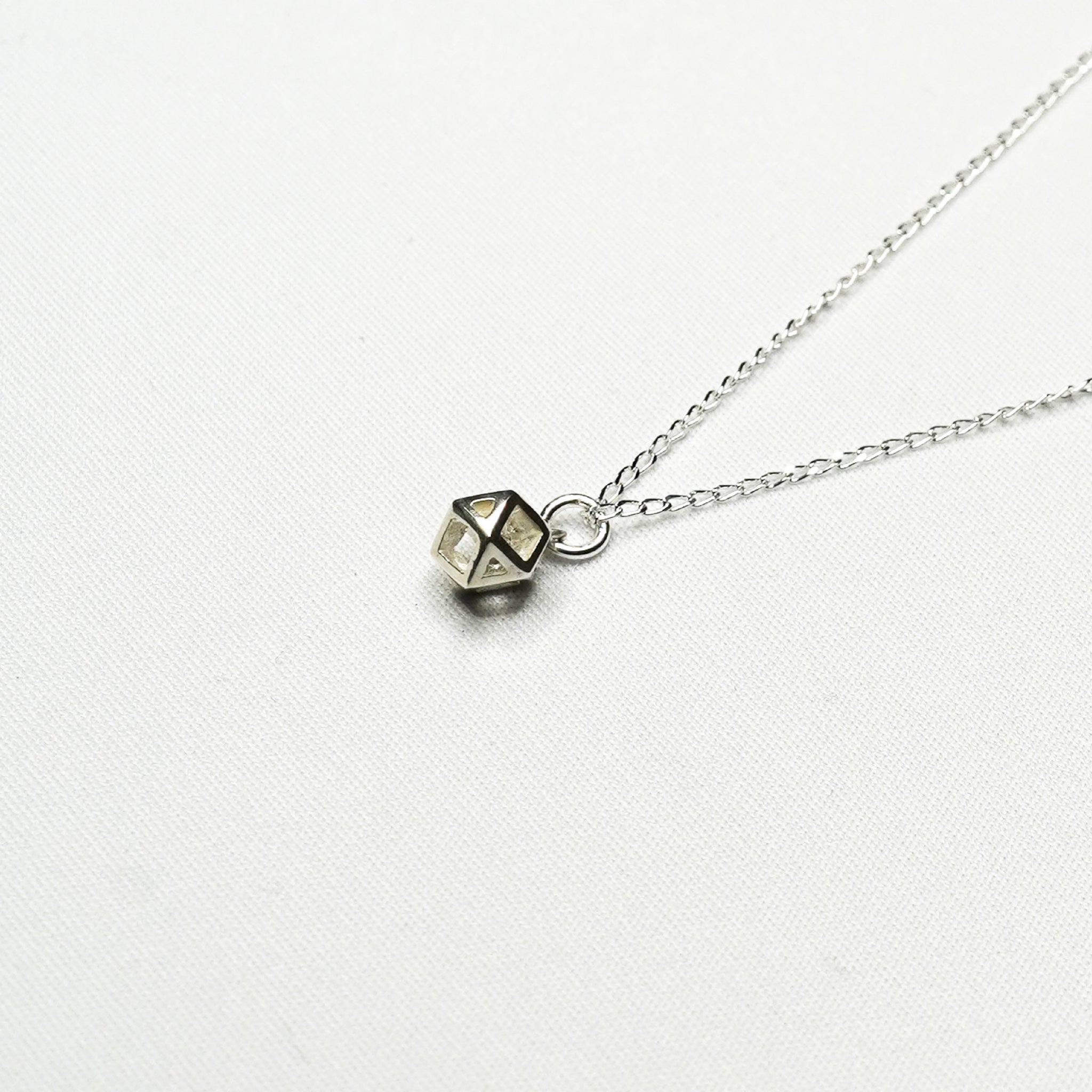 切子 ペンダント 銀製