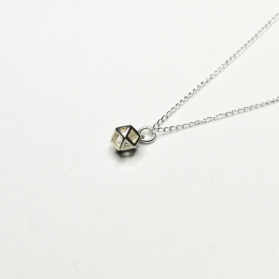 切子 ペンダント 銀製