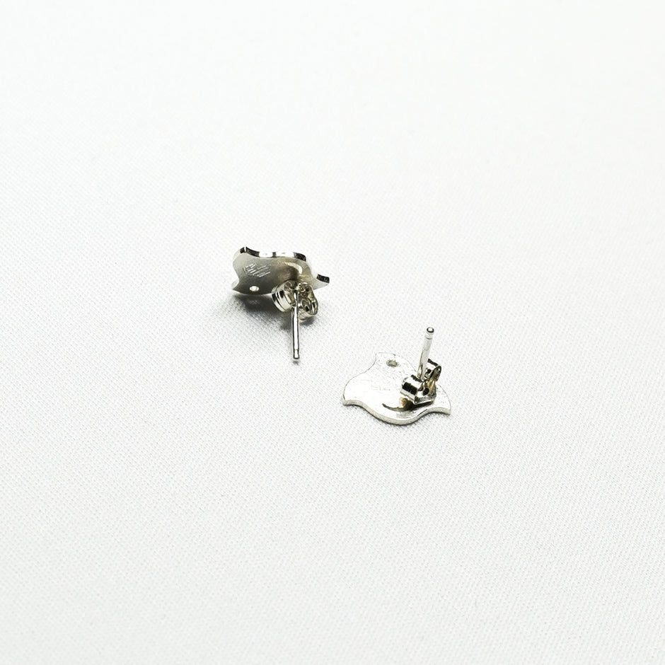 Silver Houndstooth Earrings