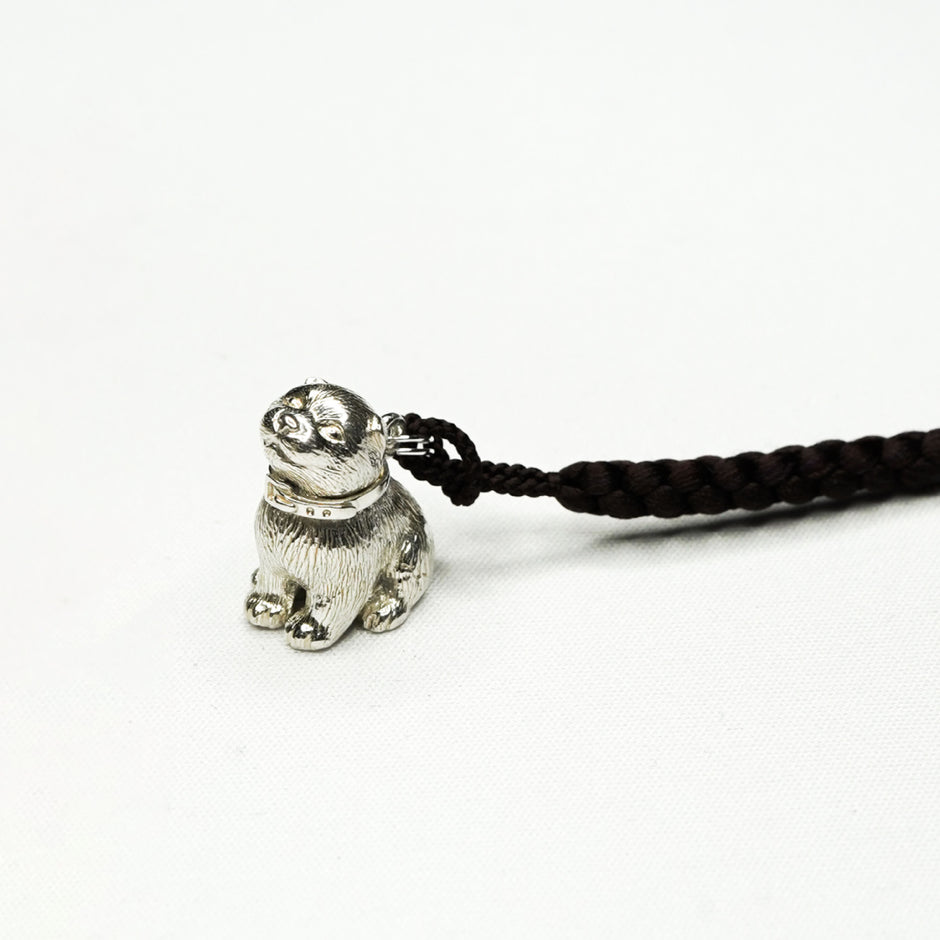 Silver Puppy Netsuke