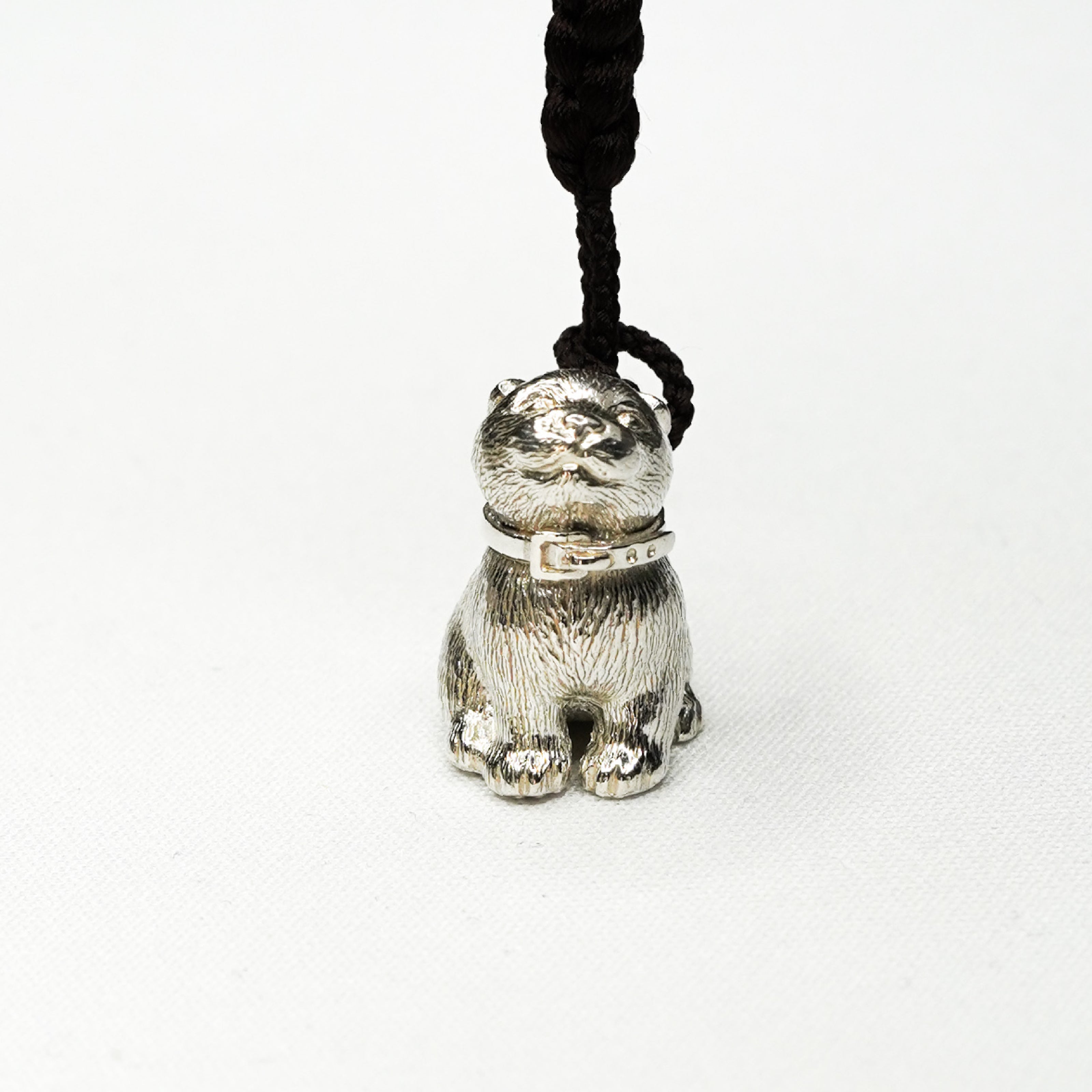 Silver Puppy Netsuke