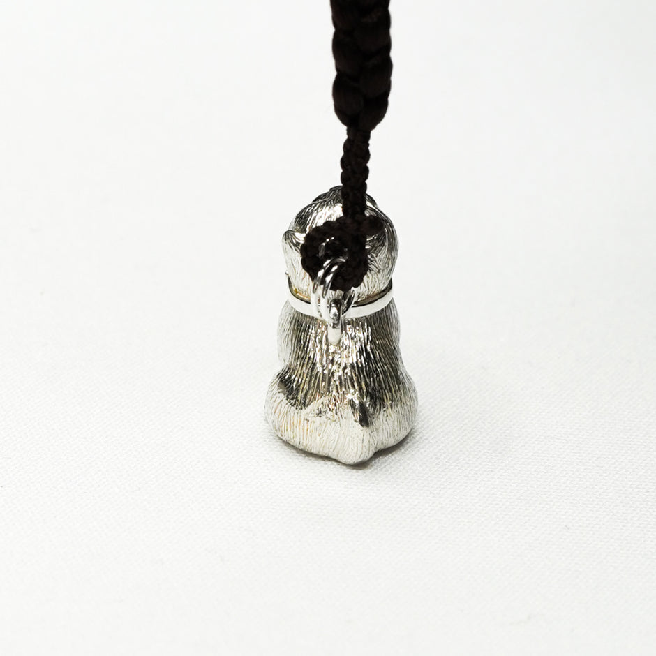 Silver Puppy Netsuke