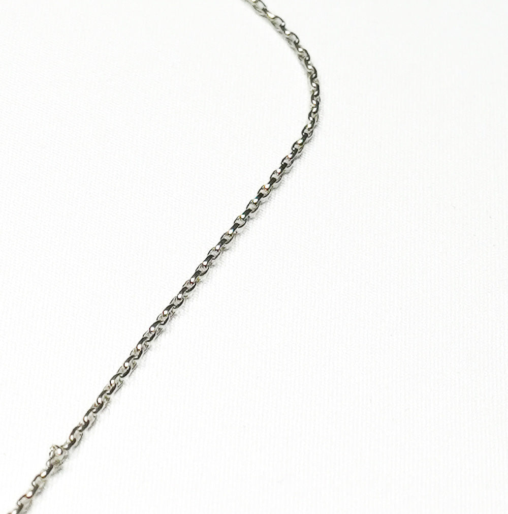 Pure silver necklace with cherry blossoms