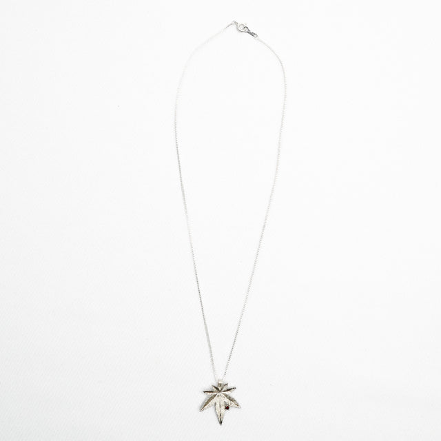 Silver Autumn Leaves Pendant