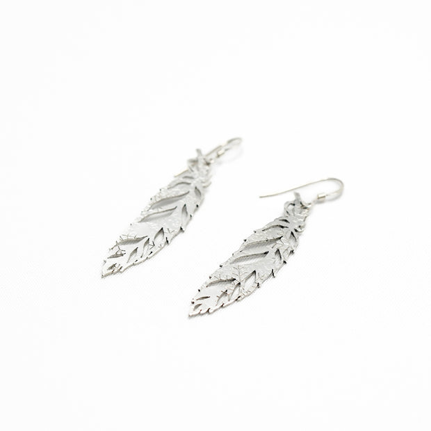 羽根 ピアス 純銀