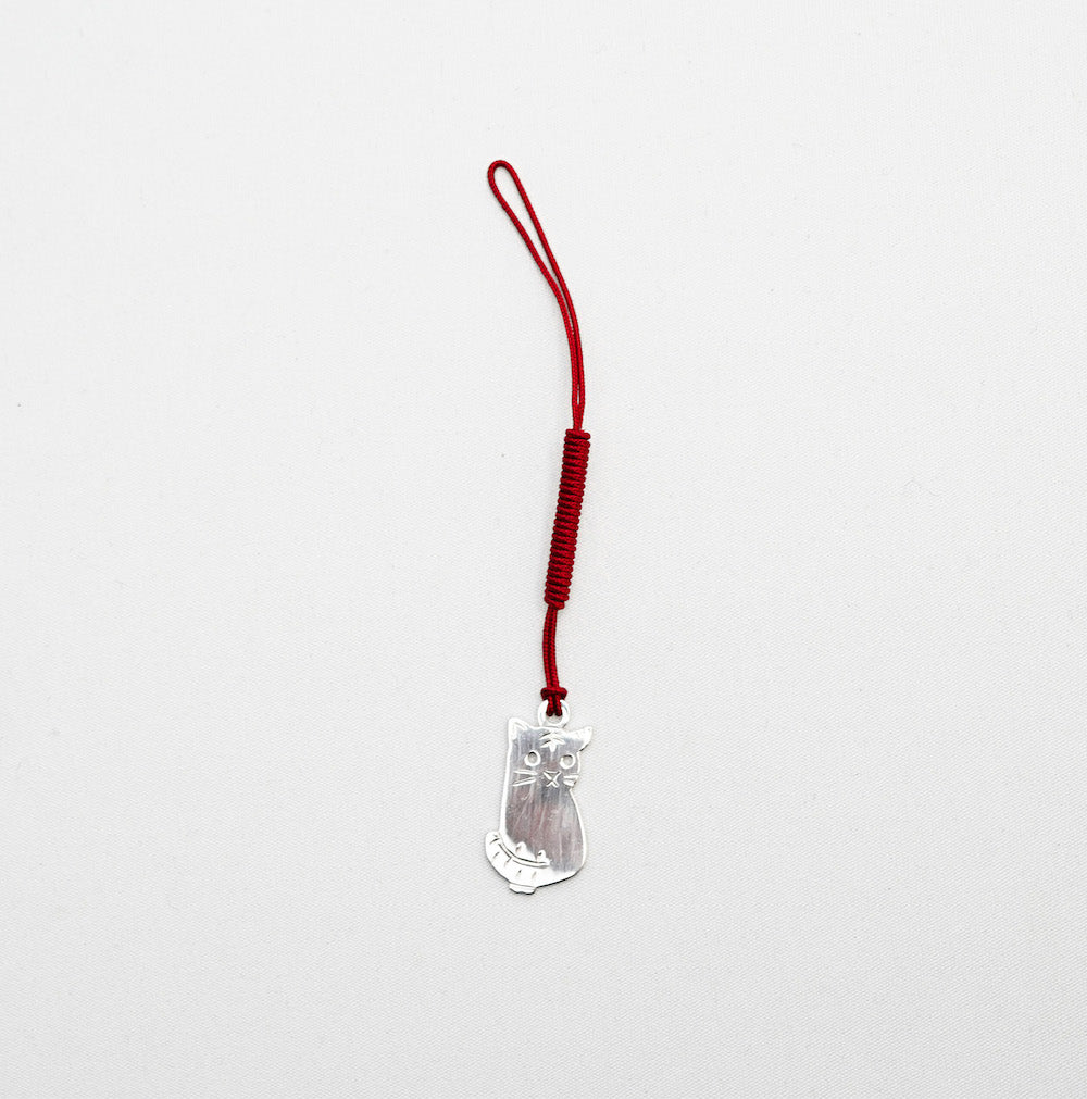 Tiger Cat Netsuke, Pure Silver