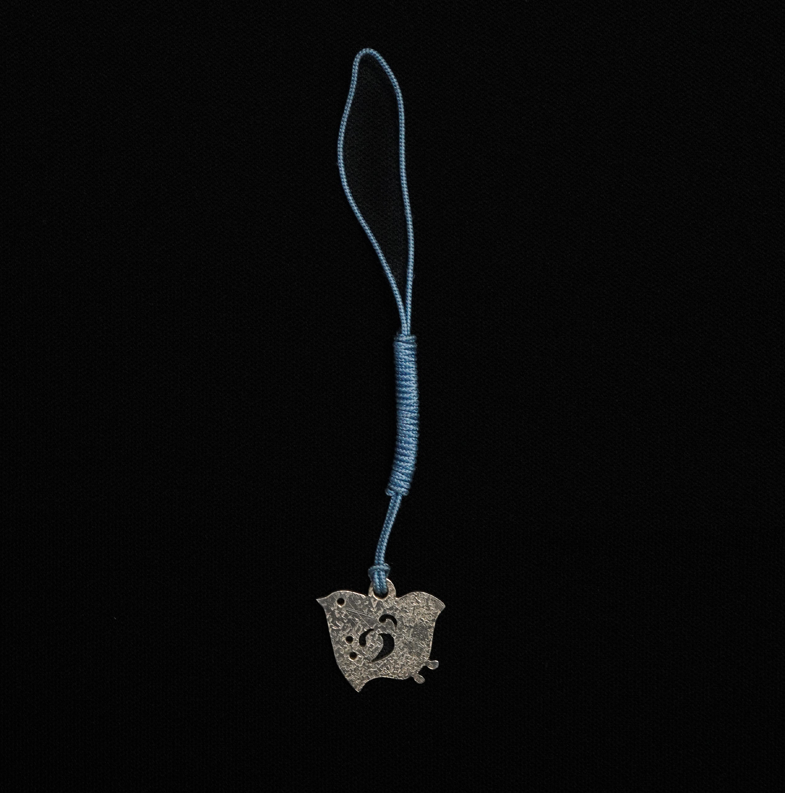 Pure silver Chidori netsuke