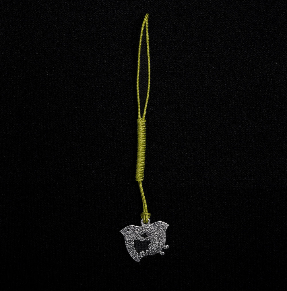 Pure silver Chidori netsuke