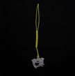 Pure silver Chidori netsuke