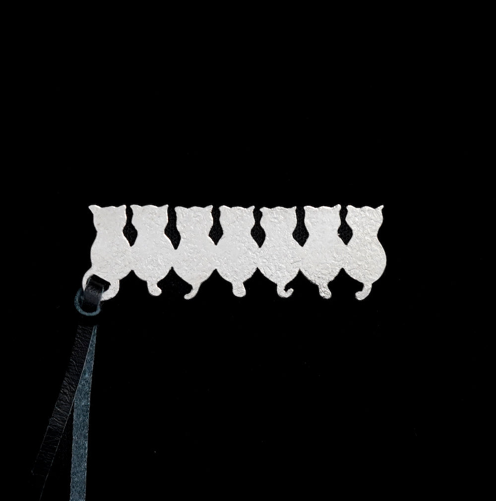 Pure Silver Bookmark Cat Story