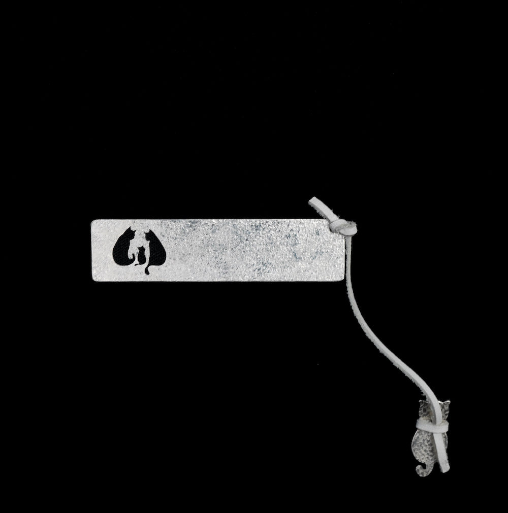 Pure Silver Bookmark Cat Story