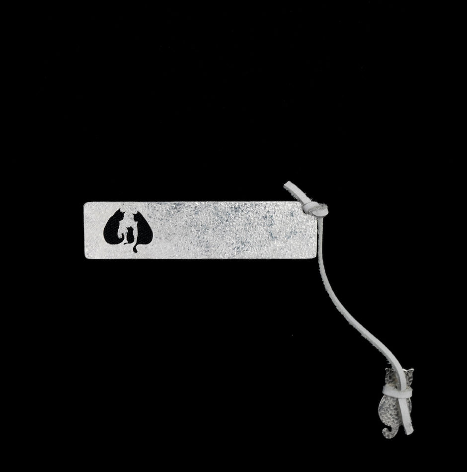 Pure Silver Bookmark Cat Story