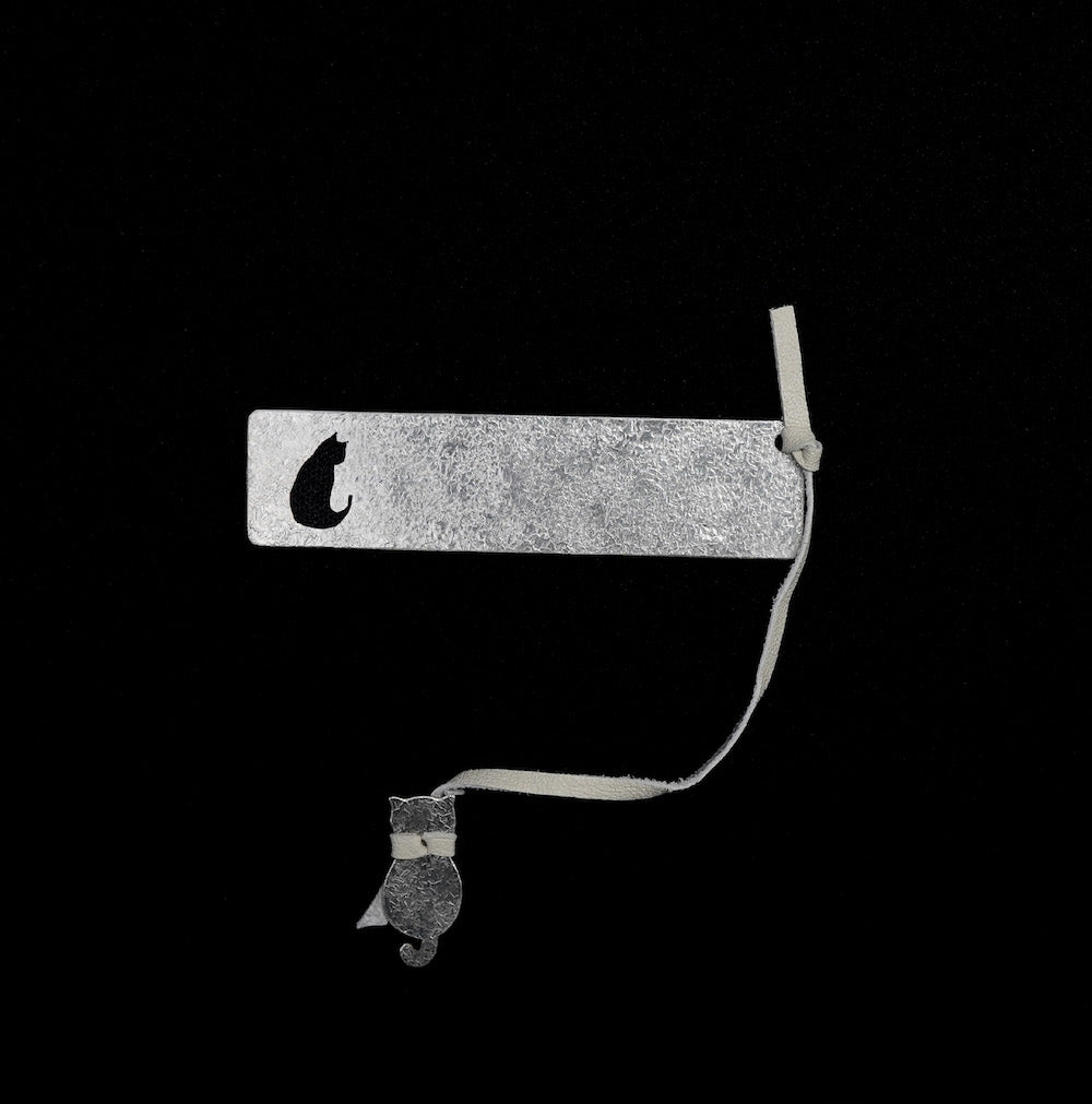 Pure Silver Bookmark Cat Story