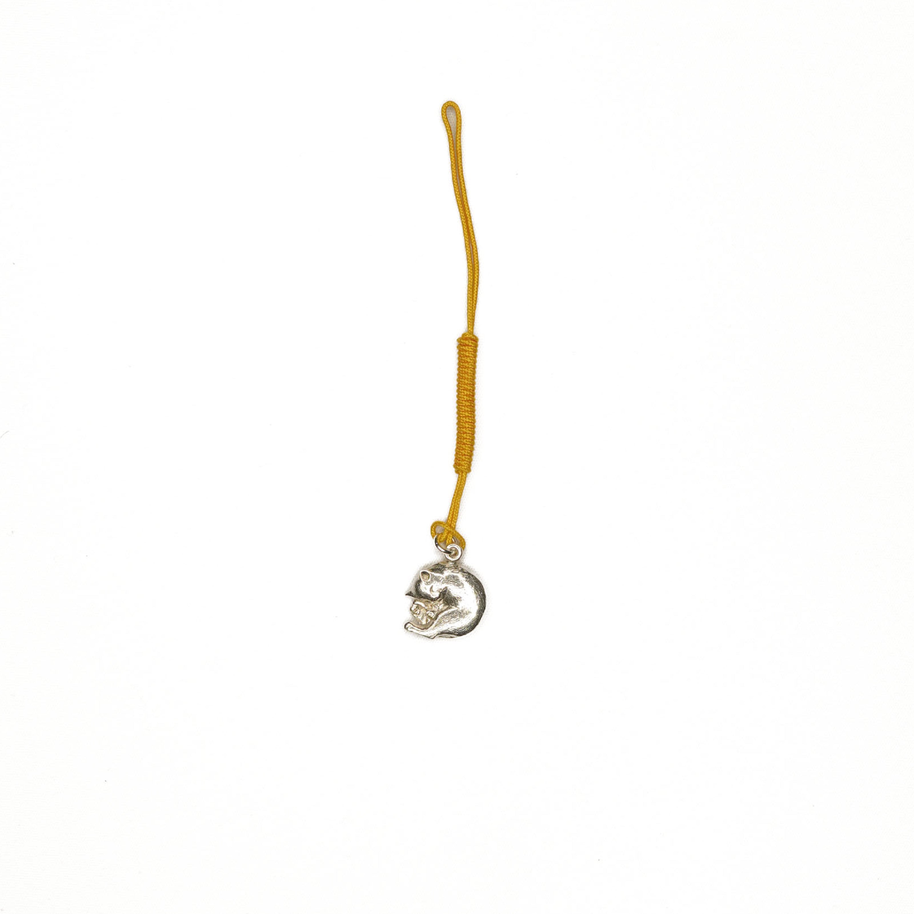 Sleeping Cat Netsuke Silver